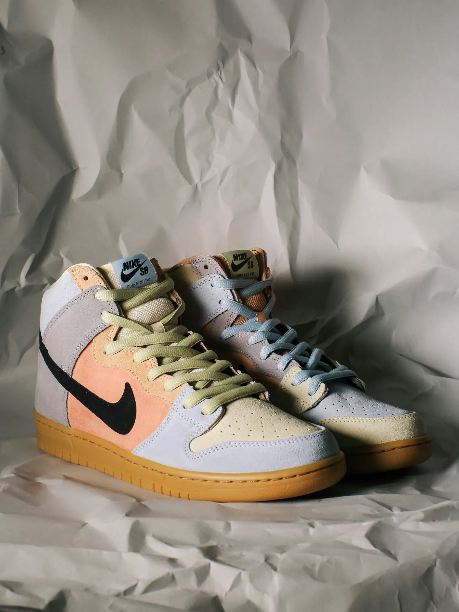 PASTEL MULTI-TONE HIGH-TOP SNEAKERS image 1