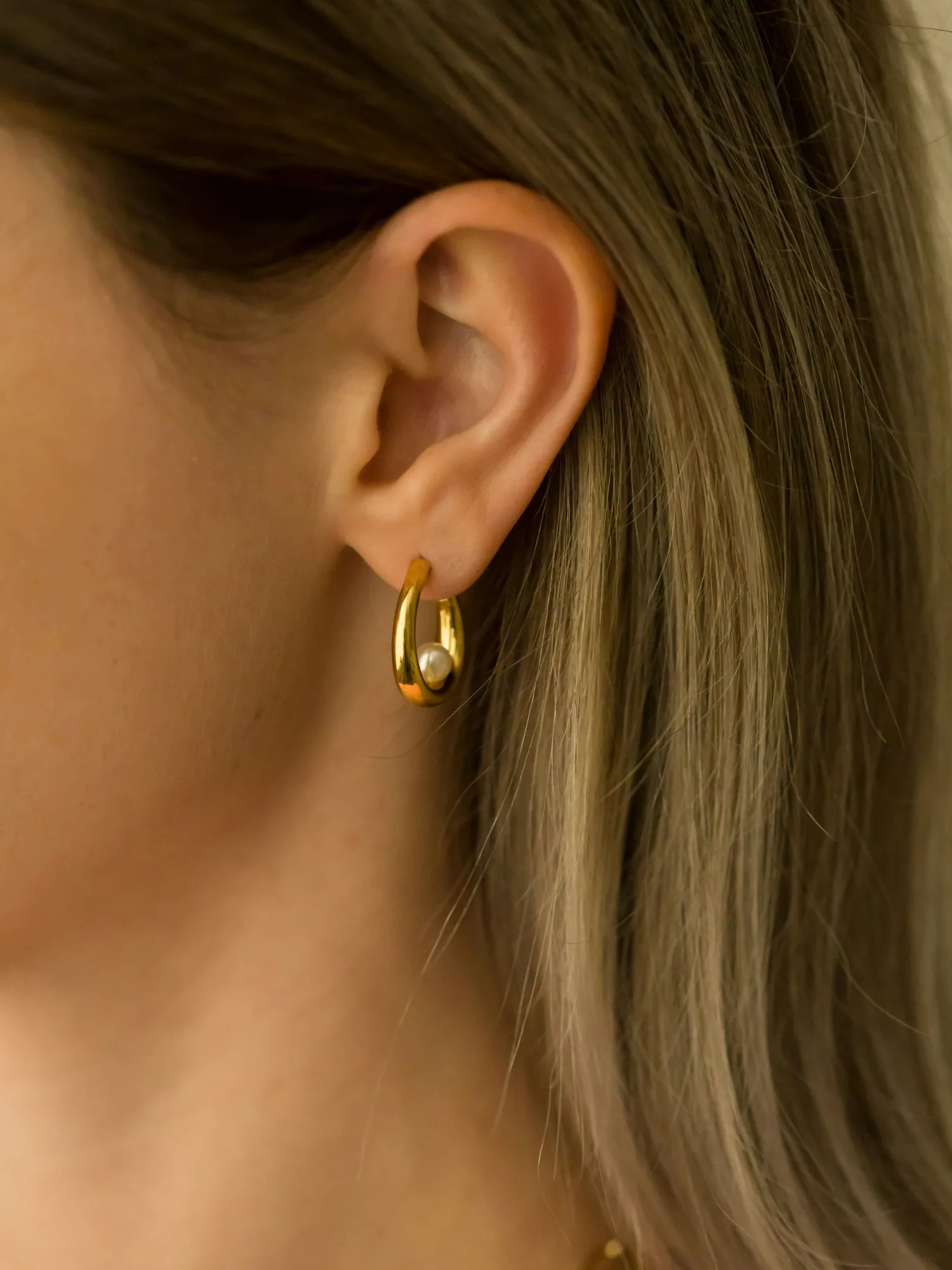 MINIMALIST ORB HOOP EARRINGS