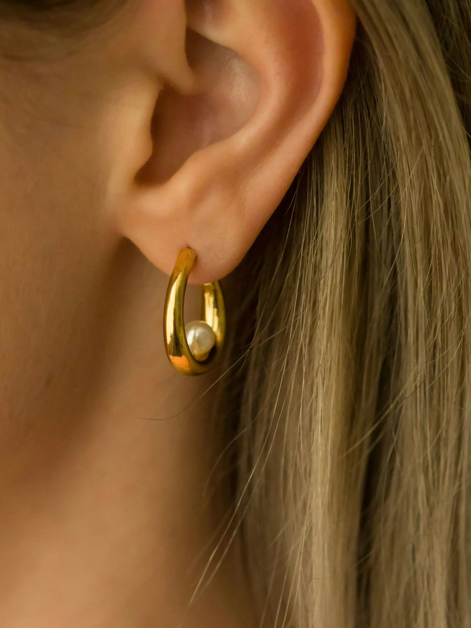 MINIMALIST ORB HOOP EARRINGS